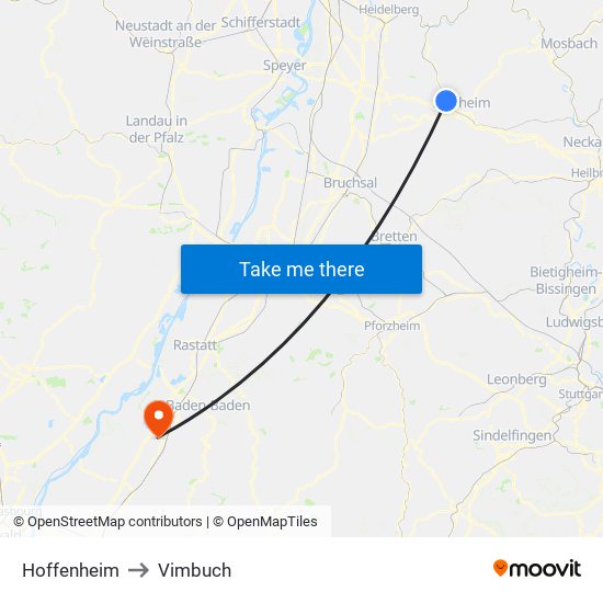 Hoffenheim to Vimbuch map