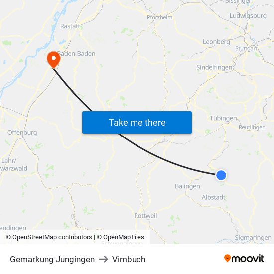 Gemarkung Jungingen to Vimbuch map