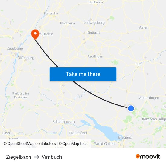 Ziegelbach to Vimbuch map