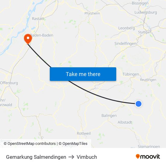 Gemarkung Salmendingen to Vimbuch map