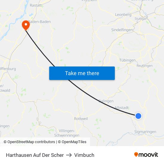 Harthausen Auf Der Scher to Vimbuch map