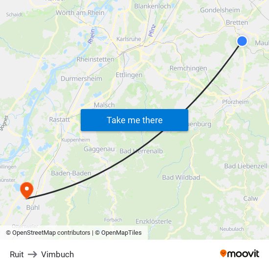 Ruit to Vimbuch map