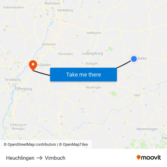 Heuchlingen to Vimbuch map