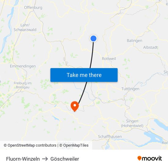 Fluorn-Winzeln to Göschweiler map
