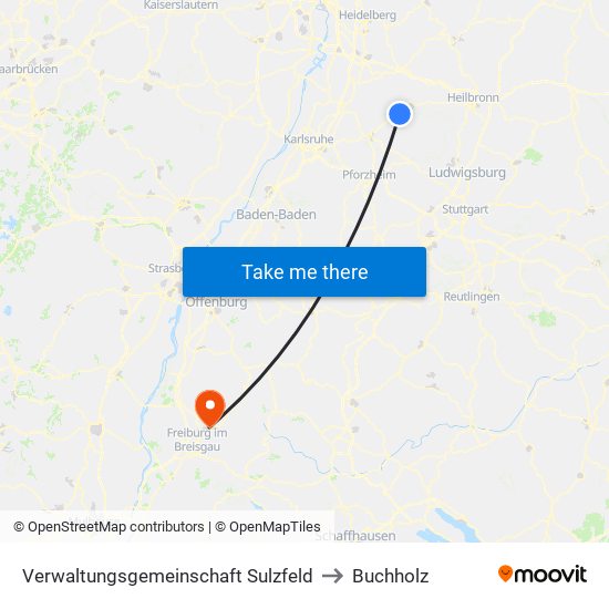 Verwaltungsgemeinschaft Sulzfeld to Buchholz map