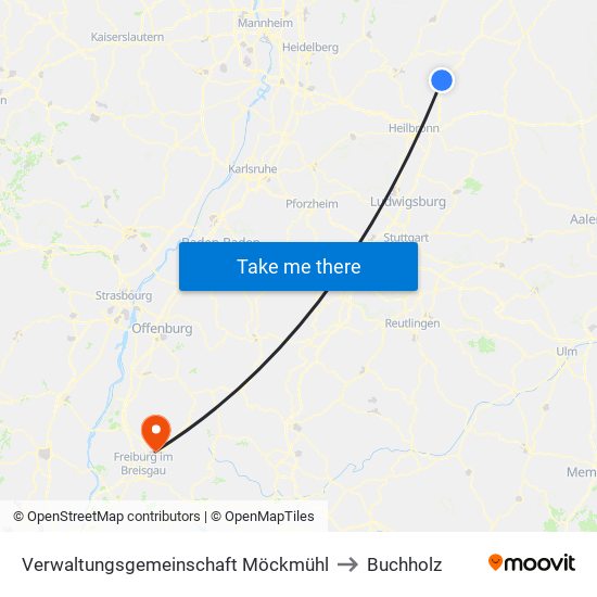 Verwaltungsgemeinschaft Möckmühl to Buchholz map