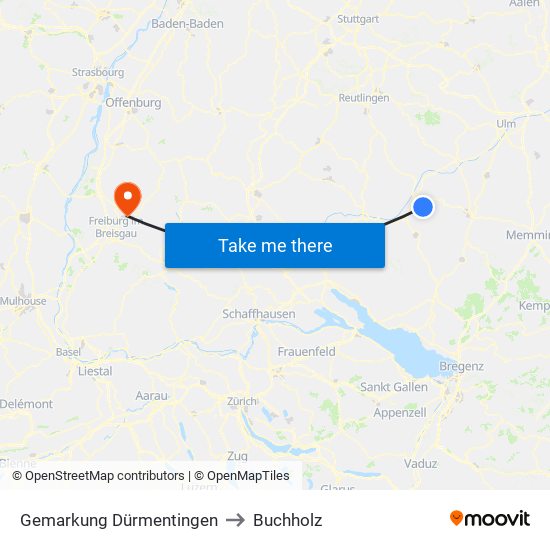 Gemarkung Dürmentingen to Buchholz map