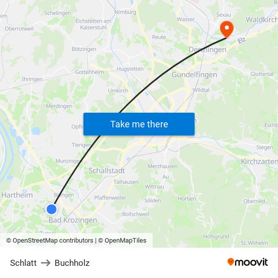 Schlatt to Buchholz map