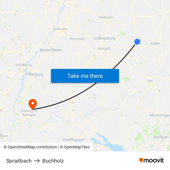 Spraitbach to Buchholz map