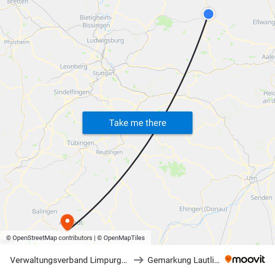 Verwaltungsverband Limpurger Land to Gemarkung Lautlingen map