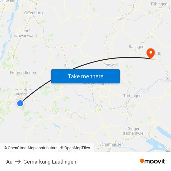 Au to Gemarkung Lautlingen map