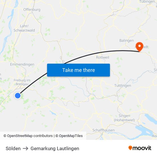 Sölden to Gemarkung Lautlingen map