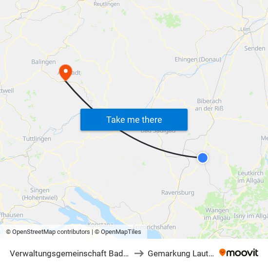 Verwaltungsgemeinschaft Bad Waldsee to Gemarkung Lautlingen map
