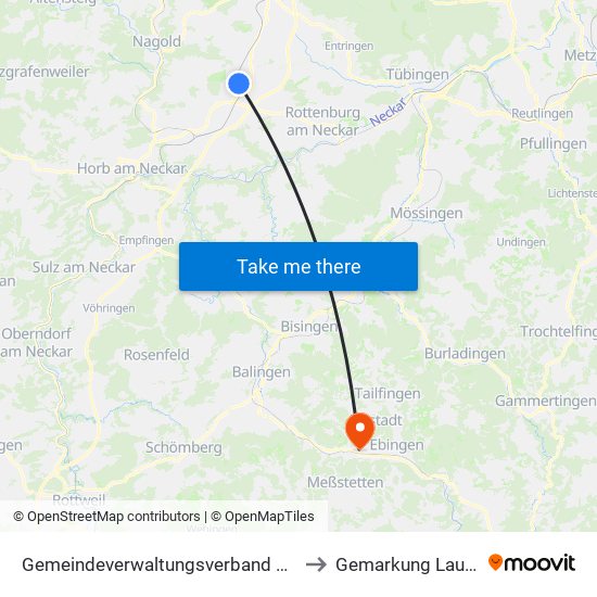 Gemeindeverwaltungsverband Oberes Gäu to Gemarkung Lautlingen map