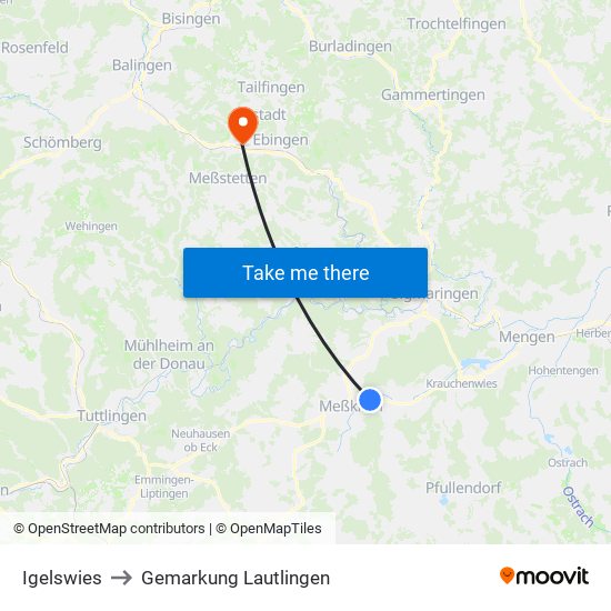 Igelswies to Gemarkung Lautlingen map