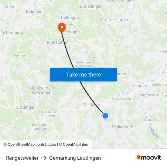 Rengetsweiler to Gemarkung Lautlingen map