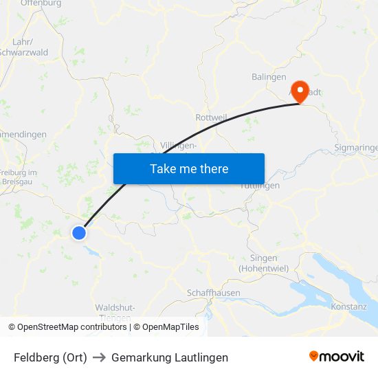 Feldberg (Ort) to Gemarkung Lautlingen map