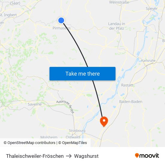 Thaleischweiler-Fröschen to Wagshurst map