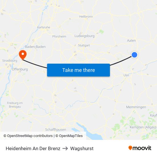 Heidenheim An Der Brenz to Wagshurst map