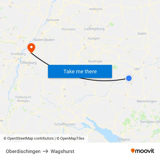 Oberdischingen to Wagshurst map