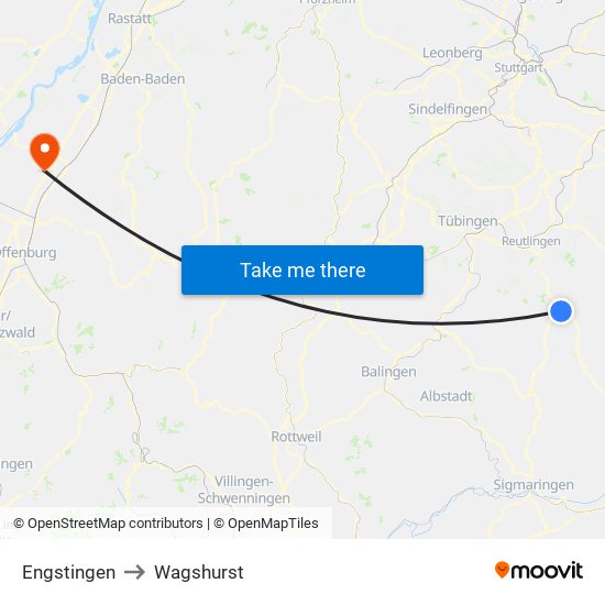 Engstingen to Wagshurst map