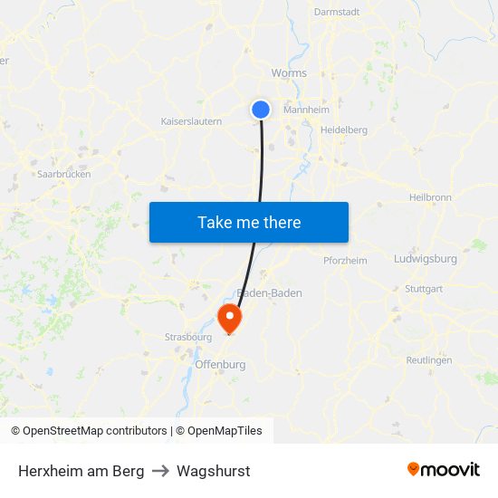 Herxheim am Berg to Wagshurst map