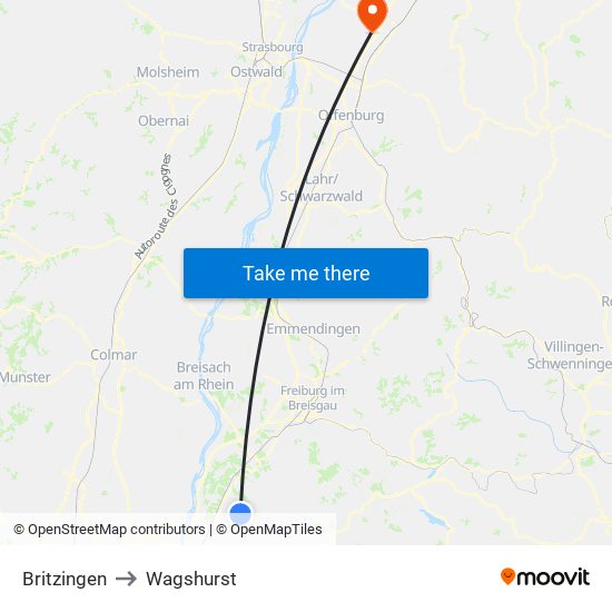 Britzingen to Wagshurst map