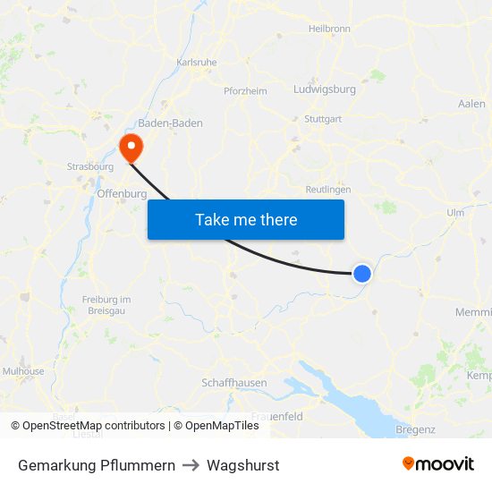 Gemarkung Pflummern to Wagshurst map