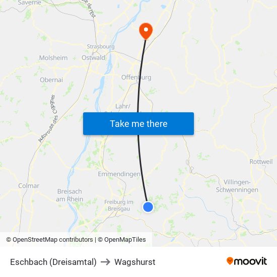 Eschbach (Dreisamtal) to Wagshurst map