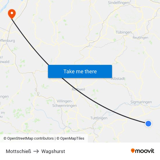 Mottschieß to Wagshurst map