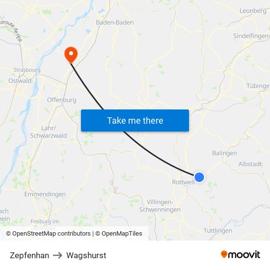 Zepfenhan to Wagshurst map