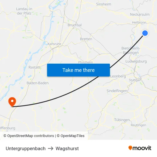 Untergruppenbach to Wagshurst map