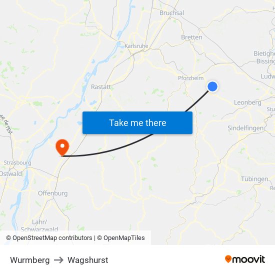 Wurmberg to Wagshurst map