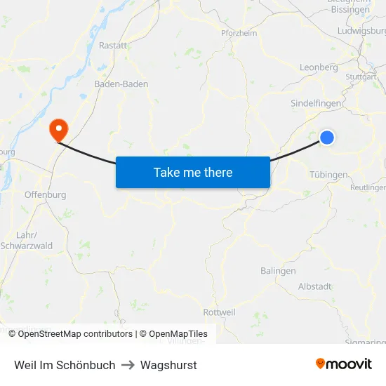 Weil Im Schönbuch to Wagshurst map
