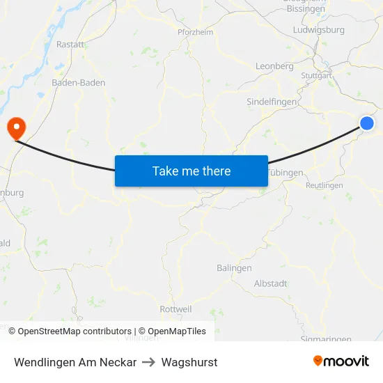 Wendlingen Am Neckar to Wagshurst map