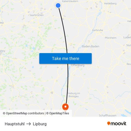 Hauptstuhl to Lipburg map