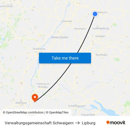 Verwaltungsgemeinschaft Schwaigern to Lipburg map