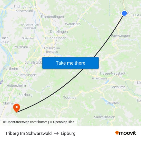 Triberg Im Schwarzwald to Lipburg map