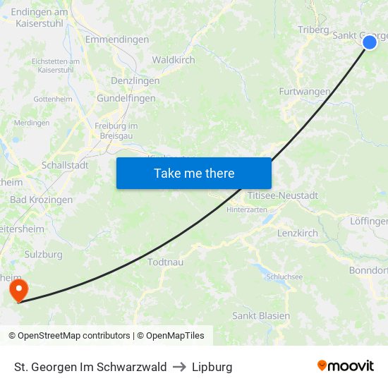 St. Georgen Im Schwarzwald to Lipburg map