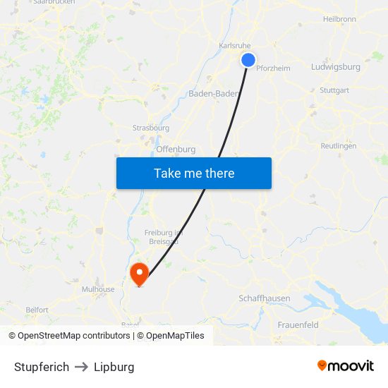 Stupferich to Lipburg map