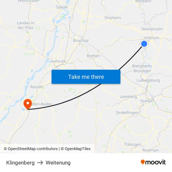 Klingenberg to Weitenung map