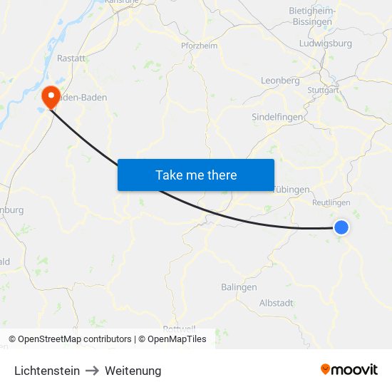 Lichtenstein to Weitenung map