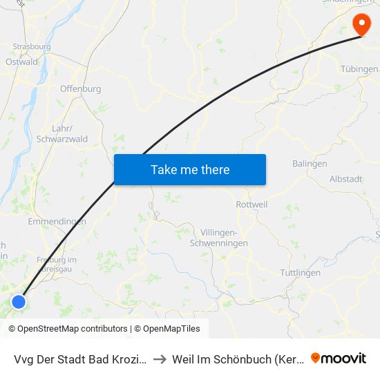 Vvg Der Stadt Bad Krozingen to Weil Im Schönbuch (Kernort) map