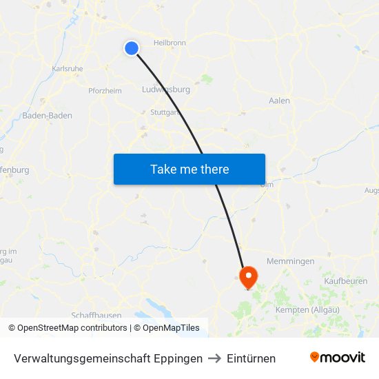 Verwaltungsgemeinschaft Eppingen to Eintürnen map