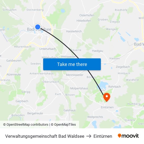 Verwaltungsgemeinschaft Bad Waldsee to Eintürnen map