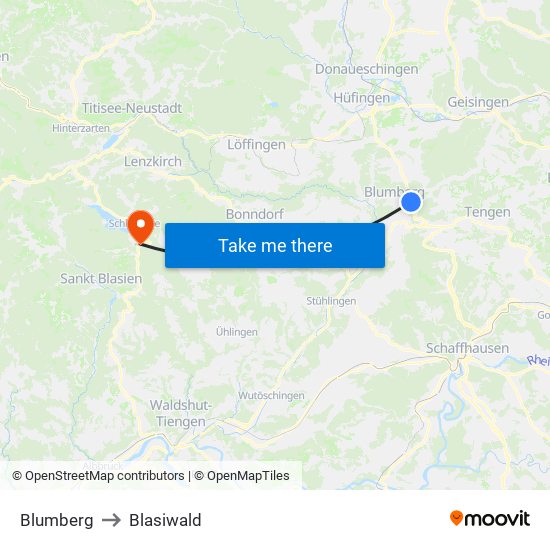 Blumberg to Blasiwald map