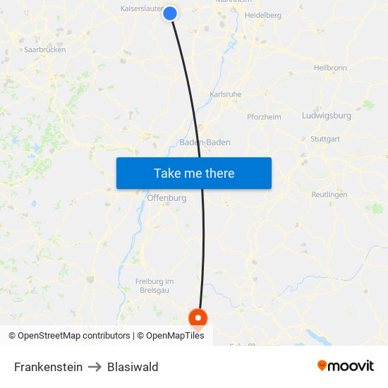 Frankenstein to Blasiwald map