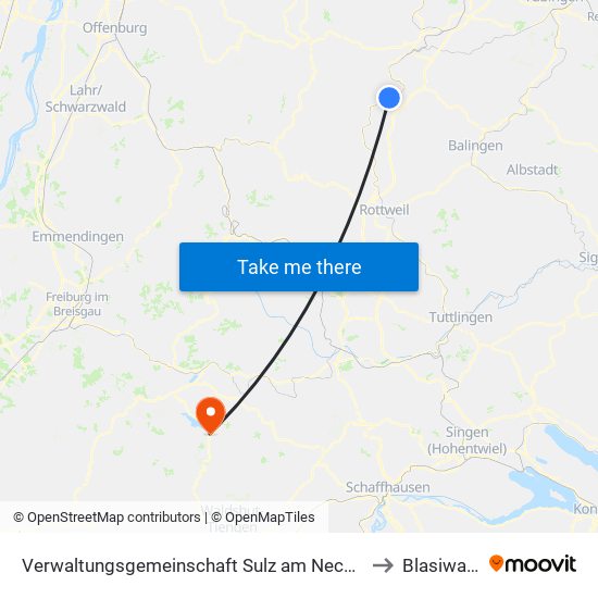Verwaltungsgemeinschaft Sulz am Neckar to Blasiwald map