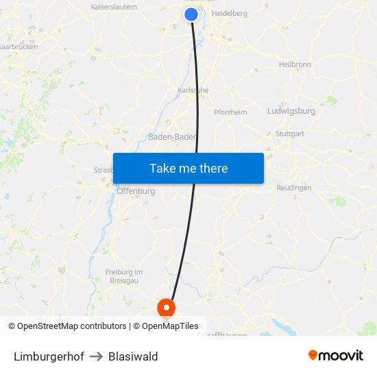 Limburgerhof to Blasiwald map