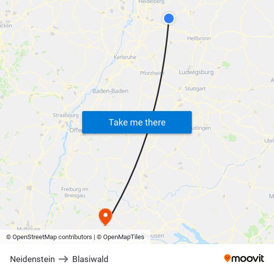 Neidenstein to Blasiwald map